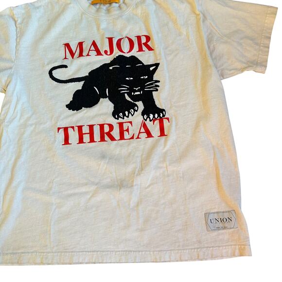 Union Major Threat Black Panther T Shirt Mens Large - Picture 2 of 4